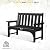 nalone Outdoor Bench, HDPE Patio Bench, Rot-Proof Porch Benches (Black)