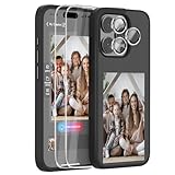 GLIMALL 5 in 1 e Ink Phone Case for iPhone 15pro, Smart NFC Ink Screen Phone Case, with Screen Protector [2 Pack] + Camera Lens Protectors [2 Pack], DIY Photos, Anti-Scratch