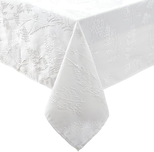 Laura Ashley Raised Embroidered Tablecloth, 60" x 102", Cynthia W...