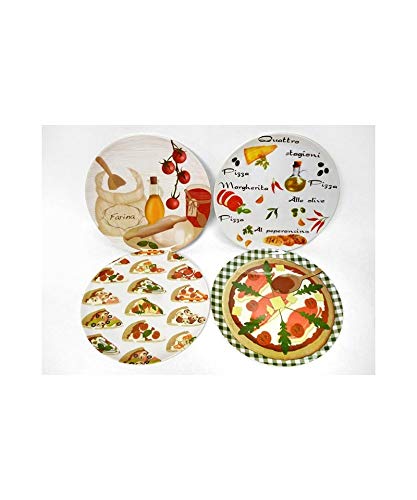 Piatto in melamina vassoio da portata per pizza 33 cm per pizzeria pub ristorante