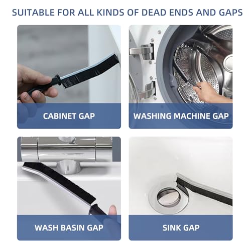 Image of 3PCS Gap Cleaning Brush, Multi-Purpose Door Window Track Deep Brush Supplies，Bathroom Gap, Clean The Dead Corners of Bathroom Kitchen Tiles (3)