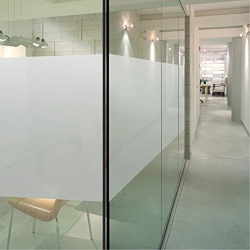 Fancy-fix Privacy Window Film Non-Adhesive Frosted Film Anti UV Stained Glass Cling for Home Decoration 35.4in. by 59in.(90 X150cm)