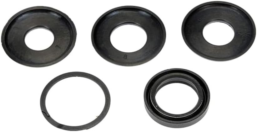CarLights360 Steering Gear Seal Set | Rubber, Steel Material | Black Seal Colors | 1.008 Inches Inside Diameter | 0.303 Inches Thickness