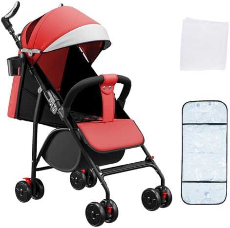 OHMG Cochecito de bebé para niños de 0 a 4 años, 0 a 22 kg, 3 pos...