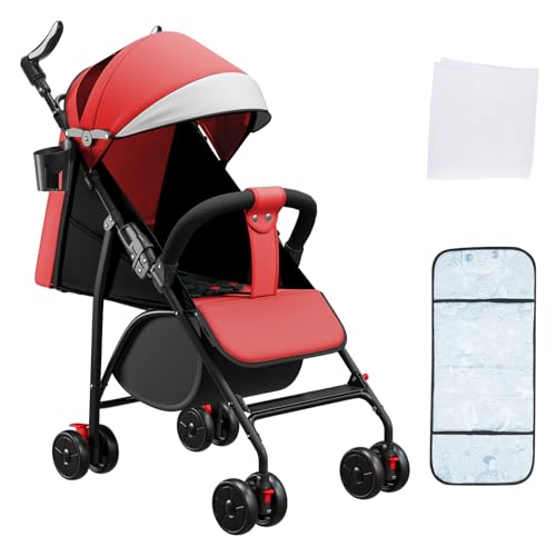 OHMG Passeggino per bambini da 0 a 4 anni, 0 a 22 kg, 3 posizioni di riposo, posizione piatta,...