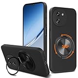 Compatible for Doogee Note 59/59 PRO/59 PRO+ Phone Case with Screen Protector, 360° Rotatable Ring Holder Kickstand TPU Silm Fit Protective Cover Case for Doogee Note 59 Pro/Pro+ Plus (6.75') - Black