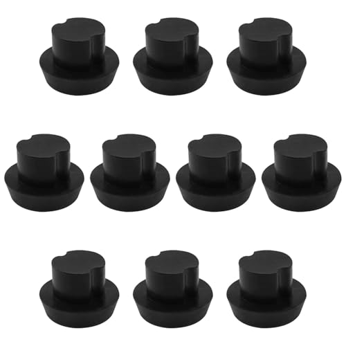 XZW Billiards Pool Accessories Billiard Cue Bottom Cover Billiard Stick Bottom Plug Billiard Cue Bumper Protective Accessories Black 10 PCS (Black)