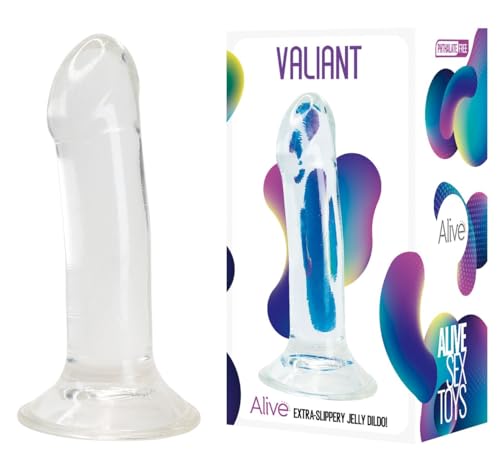 Godemichet Transparent avec Ventouse - 18 cm