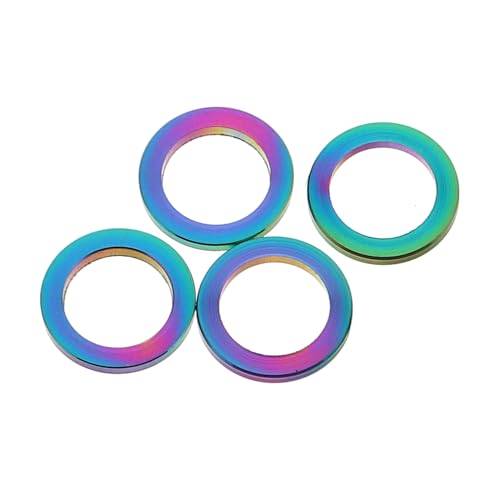 Abaodam Bike Supply 4pcs Heavy Duty Flat Washers Bike Headset Spacers for Aluminum Fork Stem Washers Bicycle Spacers