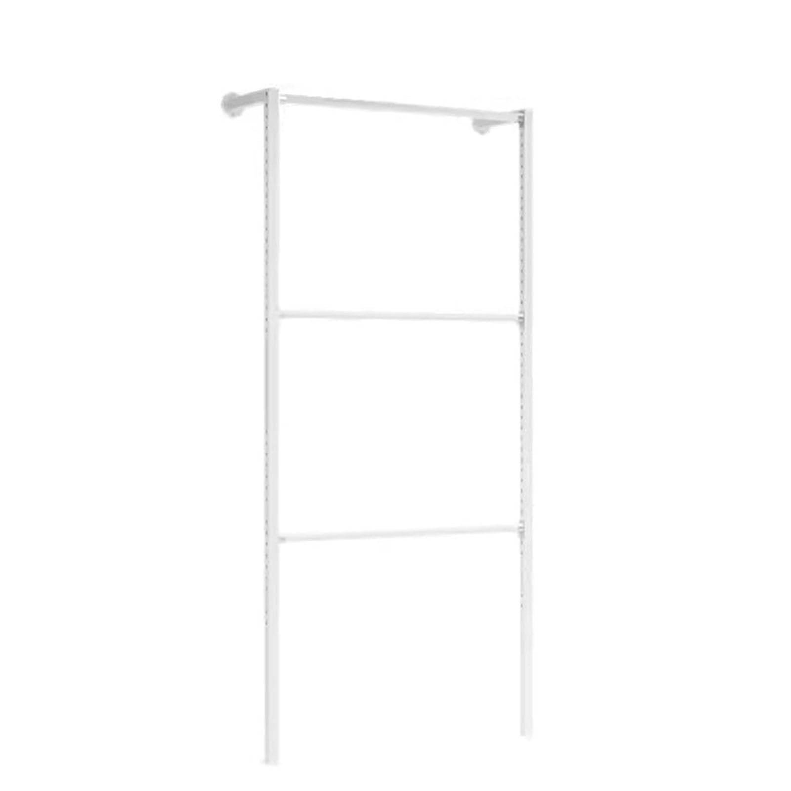 JevLoN Wall Mount Curtain Home Textile Sample Display Stand,Scarf Organizer Holder Commercial Metal Fabric Display Rack for Shawl/Sheets/Fabrics/Curtain Sample, 7 Sizes/3 Colors(White,300x25x200cm)