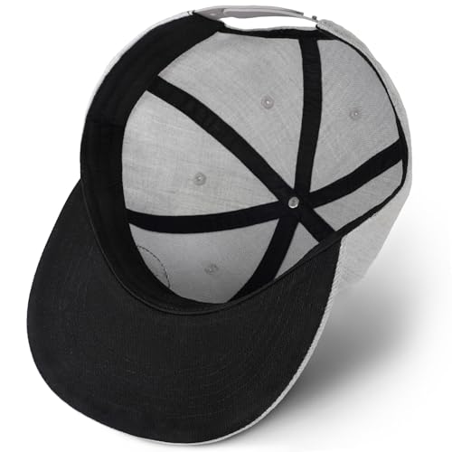 Image of Flat Brim Hats for Men - Gothic Style Skull Hat Leather Pattern - Hip-Hop Snapback Hat Skeleton Hats for Men