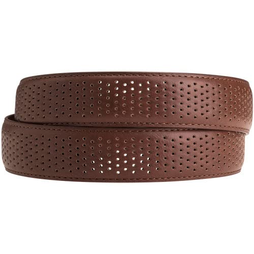 Greg Norman Men's Perforated Leather Golf Belt Tan 382