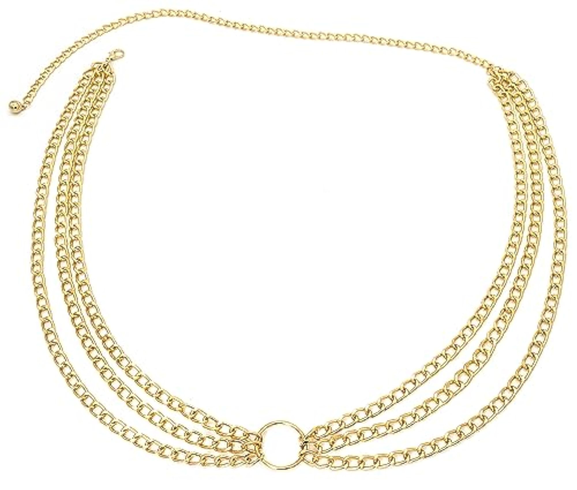 Adjustable Multi-Layer Waist Chain Belt for Women