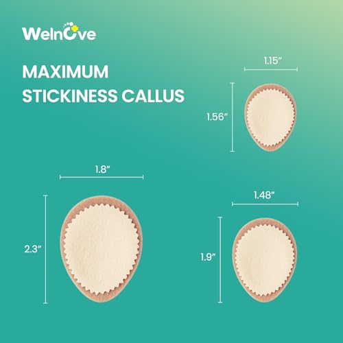 Image of Welnove Extra Thick Corn & Callus Cushion Pads, Effectively Relieves Pain and Protects Against Friction, All-Day Comfort, Maximum Strength (24 Count)