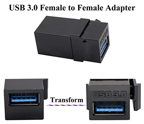 Adaptador USB 3.0 A Keystone Hembra a Hembra 5 unidades miniatura 3
