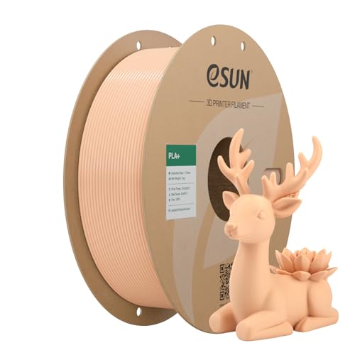 Image of eSUN PLA+ Filament 1.75mm 1KG, 3D Printer Filament PLA Plus Dimensional Accuracy + /- 0.03mm, 2.2lbs Cardboard Spool 3D Printing Filament, Fits for Most FDM 3D Printers, Beige