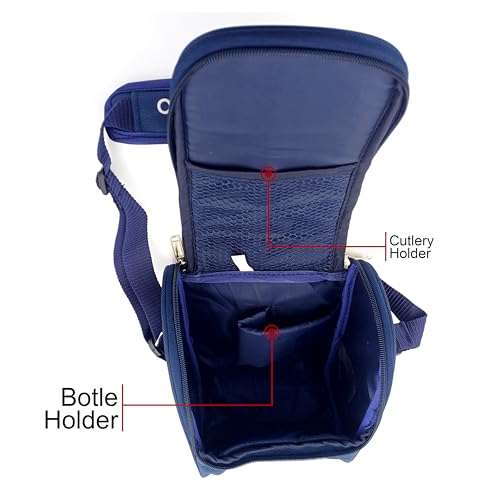 Image of Zaib Insulated Lunch /Tiffin /Travel /Storage Bag | Leakproof Keeps Hot and Cold | Unisex Lunch Box Bag for Kids, Office, Picnic, School (Classo Pro Blue)