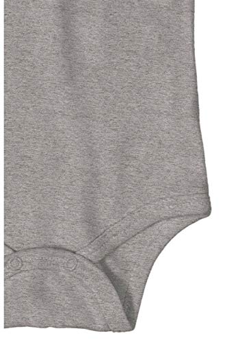 Body Manga Curta Básico, Up Baby, Bebê unissex, Mescla Cinza Medio, 3