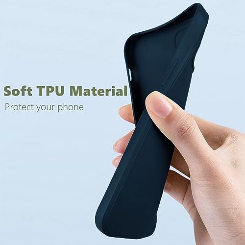 Image of Knotyy Ultra Soft Rubberised Back Cover for Motorola Moto G54 5G | Inner Velvet Fabric Lining | Matte Silicone Flexible |Raised Bumps for Camera & Screen Protection Back Case Cover - Blue