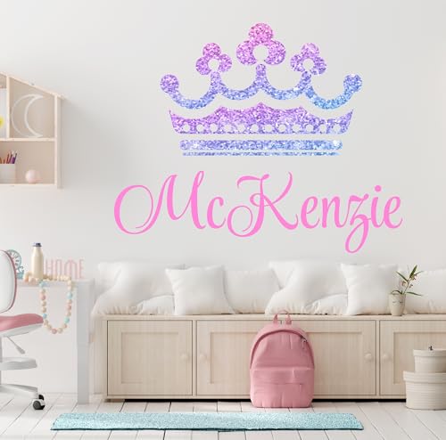Vinilo Decorativo Princesa Tiara Personalizable para Pared miniatura 1