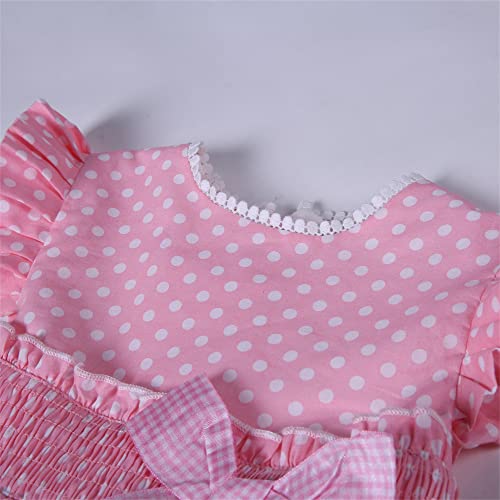 Pettigirl Summer Princess Party Dress Elegant Pink Kids Outfits Ruffle Sleeveless Toddler Girl Clothes with Headwear3