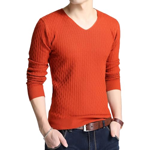 Mens V Neck Soft Jumper Knit Tops V Neck Pullovers Knitted Sweater Men Male Dress Pullover Sweaters Top