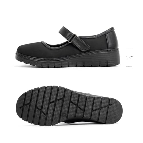 Women’s Mary Jane Shoes for Bunions Comfortable Orthotic Dress Shoes Non-Slip Orthopedic Work Shoes2