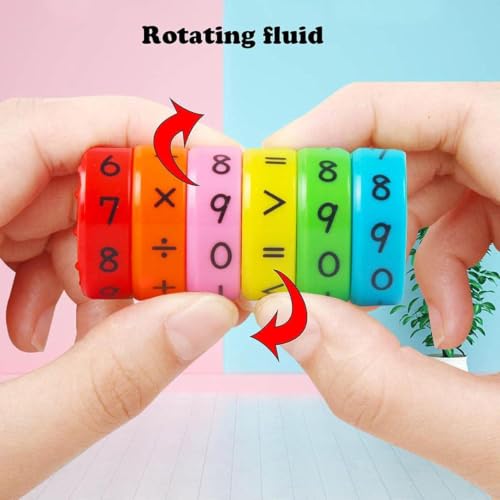 Image of Magnetic Arithmetic Learning Toy for Kids Ages 7-10, Colorful Rotating Maths Puzzle Game for Addition, Subtraction, Multiplication and Division Practice at Home or School