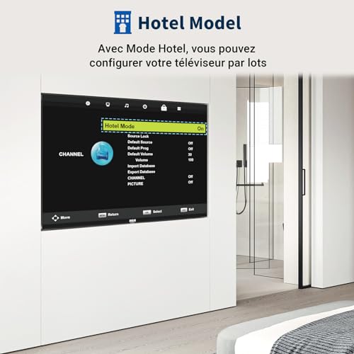 RCA TV 32 Pouces (80 cm) sans Bord LED HD Téléviseurs avec Triple Tuner (DVB-T/T2-C-S/S2), HDMI, CI+, Lecteur Multimédia USB, Mode Hôtel, Dolby Audio (NRB32HQ1, 2024) – Image 7