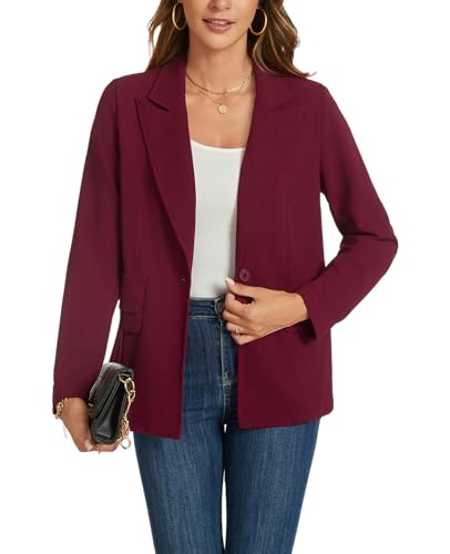 MINTLIMIT Blazers for Women Long Sleeve Notched Lapel Button Business Casual Blazer Work Office Blazers Jacket with Pockets2
