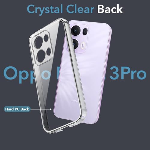 Image of Jkobi Lifetime Anti-Yellow Clear Back Case Cover for Oppo Reno13 Pro 5G | Oppo Reno 13 Pro 5G (Sleek Hard Crystal | Shockproof and Camera Protection)