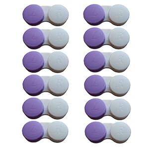 Erewa コンタクトレンズケース コンタクトレンズホルダーボックス 浸漬保管キット 12個パック