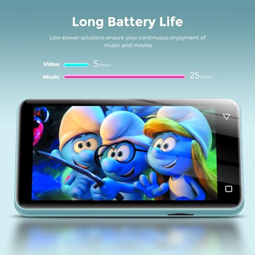 Image of innioasis G1 Kids MP3 Player with Bluetooth, WiFi, 16GB Android MP4 Player, 4-Inch Full Touch Screen, Supports Spotify, Pandora, Tidal, Deezer, Amazon Music (Teal)