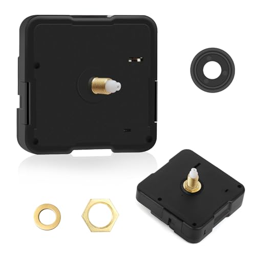 LOBVABA Mecanismo de Reloj,Cuarzo ReparacióN del Reloj de Pared de Bricolaje,Mecanismo Movimiento Reloj Cuarzo Silencioso,Mecanismo de Reloj de Pared,para DIY ReparacióN Reloj Pared Reemplazo Piez
