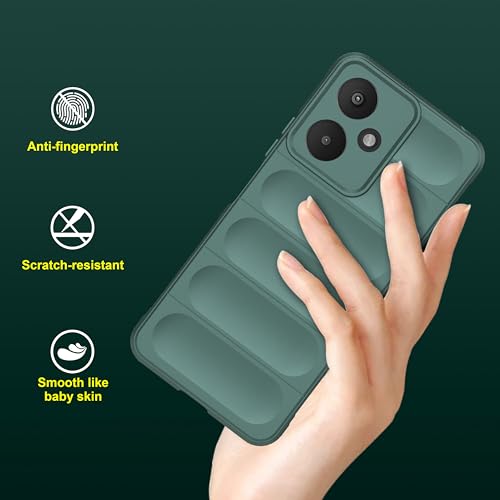 Image of amazon basics Back Case Cover for Mi Redmi 13C 5G (Silicone Dark Green)