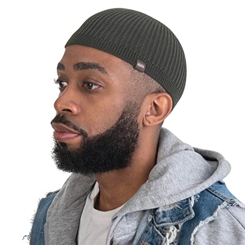 Image of Candid Signature Checkered Kufi Beanies for Men & Women Skull Cap - Cotton Skully, Running Cap & Helmet Liner