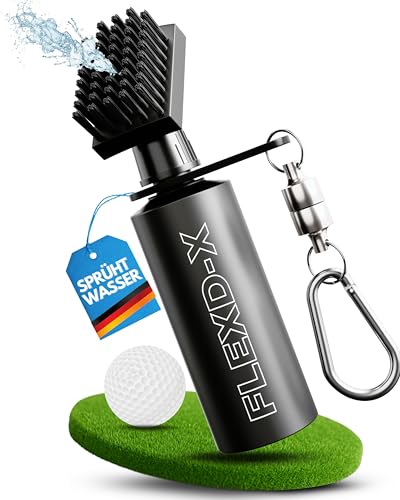 FLEXD-X Hochwertige Golf Bürste mit Wasser - Golfschläger Bürste, 118ml Tank Golfschläger Reiniger perfekt auf dem Platz, Reinigungsbürste für Golfschläger FLEXD-X Hochwertige Golf Bürste mit Wasser - Golfschläger Bürste, 118ml Tank Golfschläger Reiniger perfekt auf dem Platz, Reinigungsbürste für Golfschläger