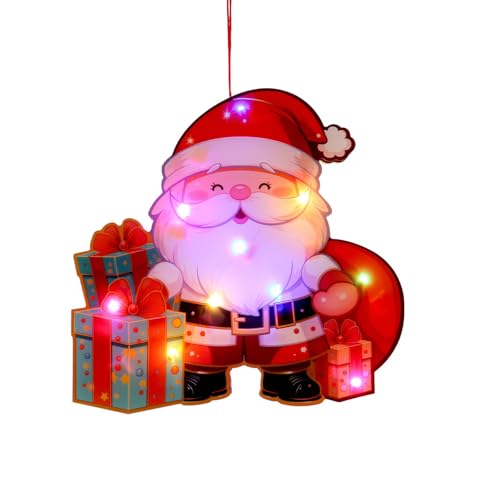 Morain Adorno de festival iluminado brillante con tecnología LED fácil de usar para interiores y exteriores, decoración de fiesta, decoración LED para colgar en Navidad