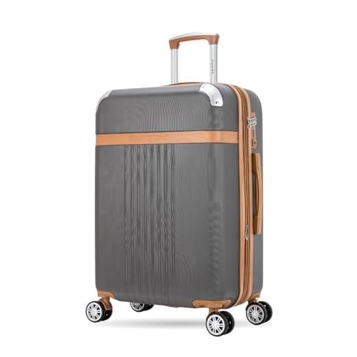 Mala de Viagem Grande Athena 30kg Rígida ABS com 4 Rodas duplas 360º e Trava de segredo númerico TSA, divisória interna com zíper e elástico de fixação, Chumbo, Santino - ABGV182G18