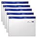 Snopake Zippa Bag ’S’ Zipperbeutel A4 370 x 260 mm 5 Stück transparent/blau