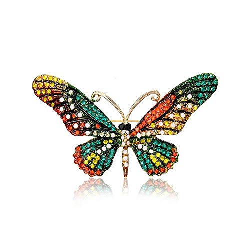 Image of Variety Styles Butterfly Brooch - Multi-Color Rhinestone Crystal Brooch Pin Cute Butterfly Shape Corsages Brooches Decoration Gift for Women
