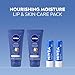 NIVEA Moisturizing Must-Haves Skin Care Set, Essentially Enriched Hand Cream with Almond Oil and Shea Butter, 2.6 Oz Tube (Pack of 2) + Moisture Lip Care Lip Balm, 0.17 Oz Stick (Pack of 2)