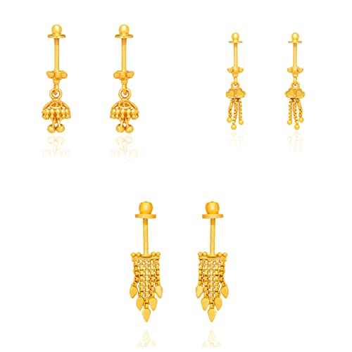 Image of Traditional Gold Plated Bugadi For Women and Girls Combo Of 3Pair 1817,1906,1907