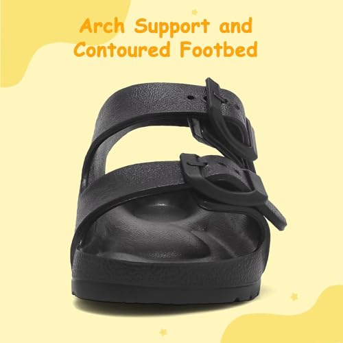 Image of Toddler Girls Boys Sandals Adjustable Buckle EVA Slipper Sandals With Hook Loop Back Strap