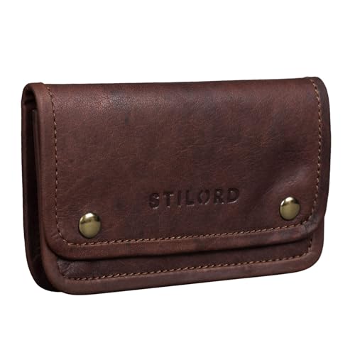 Tabaquera STILORD de cuero vintage un regalo de cumpleaños original y útil
