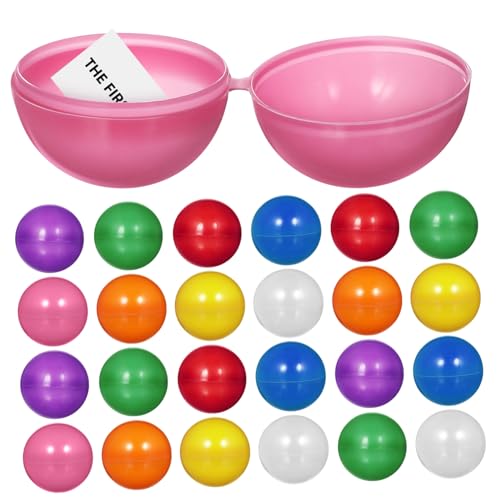Toddmomy 5sets Sphere Game Balls Raffle Prizes Ball Themed Hollow Balls Caller Small Vending Machines Balls Raffle Hollow Raffle Balls Numbered Party Drawing Game Balls 25pcs*5