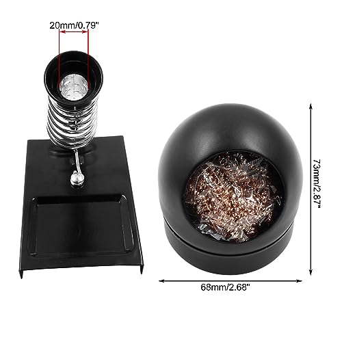Image of Bonsicoky Soldering Tip Cleaner Set with Sponge, Solder Tip Cleaning Wire and Holder for Cleaning Solder Irons and Tips
