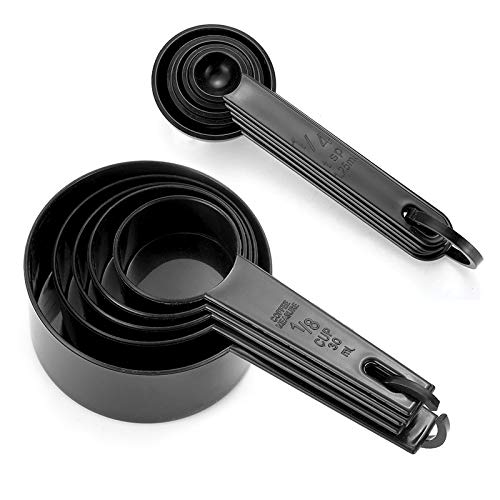 LYPULIGHT - Juego de 10 vasos medidores, de plástico, cucharas de cocina, utensilios de cocina