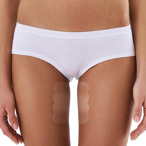 Skinnies Inner Thigh Tape - Patented & Made in USA - Clear Adhesive Strips Instantly Slim Upper Inner Thigh & Prevent Chafing - Sweatproof and All-Day Wear Body Tape for Women - 5 Pairs