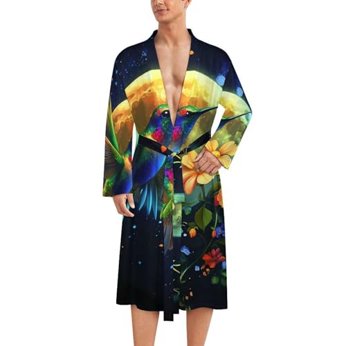 Bata de baño para hombre ligera contra el calor excesivo de manga larga suave Moonlit